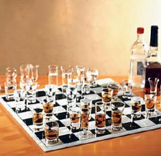 Un verre pour jouer aux échecs ça va ! Beaucoup, bonjour les dégâts !